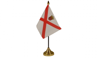 Jersey Tisch-Fahne aus Stoff mit Holzsockel | 22.5 x 15 cm